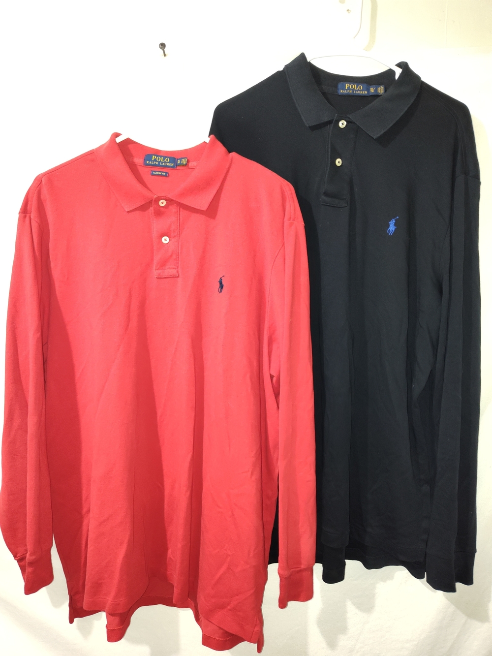 Polo by Ralph Lauren Long-Sleeve Polo Shirt - Red and Black